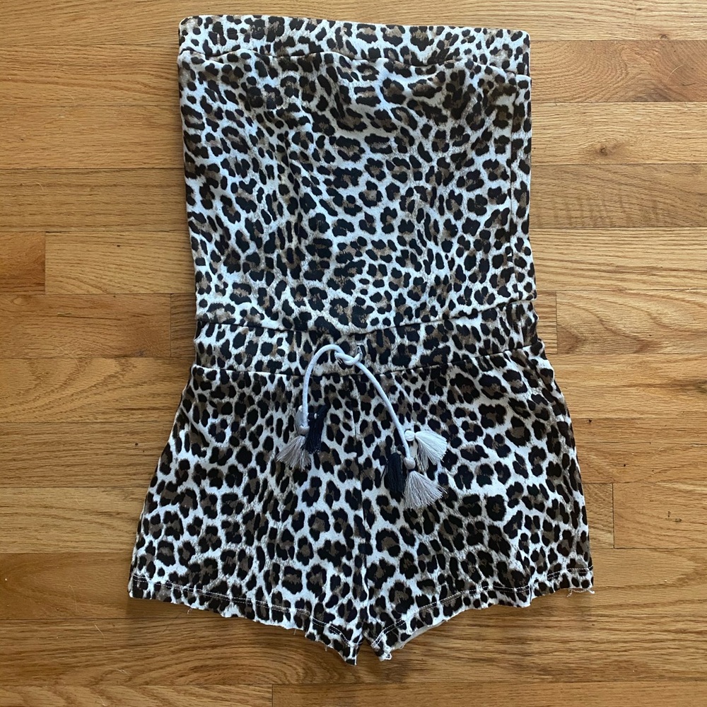 Flowers by Zoe cheetah print romper